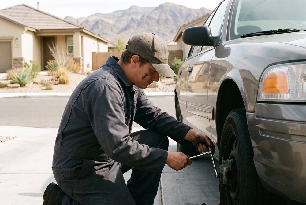 Changing brake pads